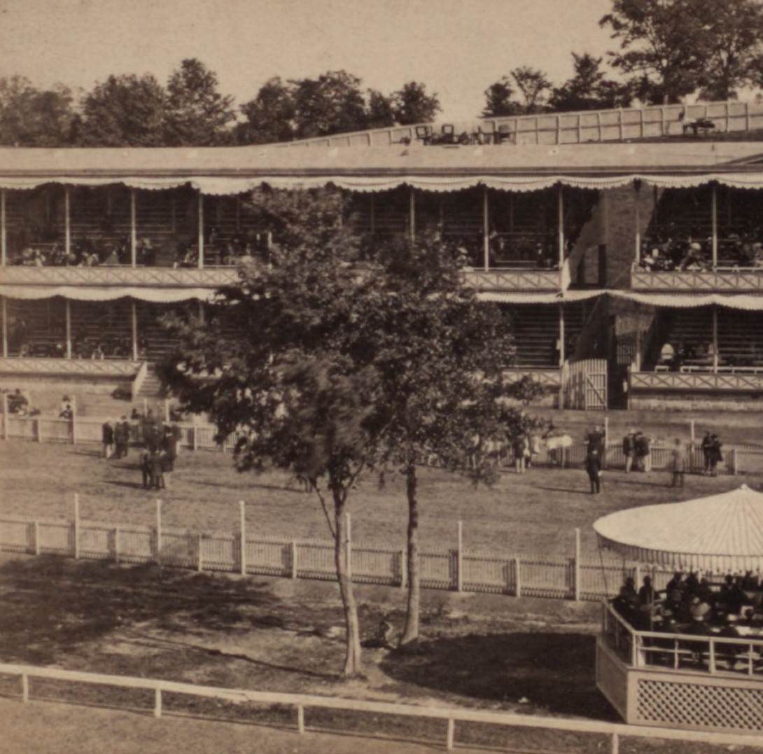 Front View Of The Grand Stand At Jerome'S Park, 1860S.