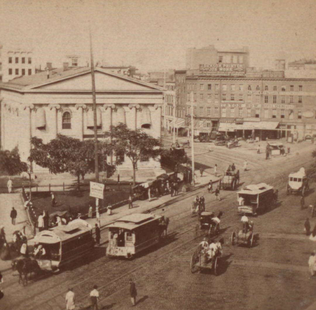 The Junction Of Chatham And Centre Sts., From Printing House Square, 1860S.