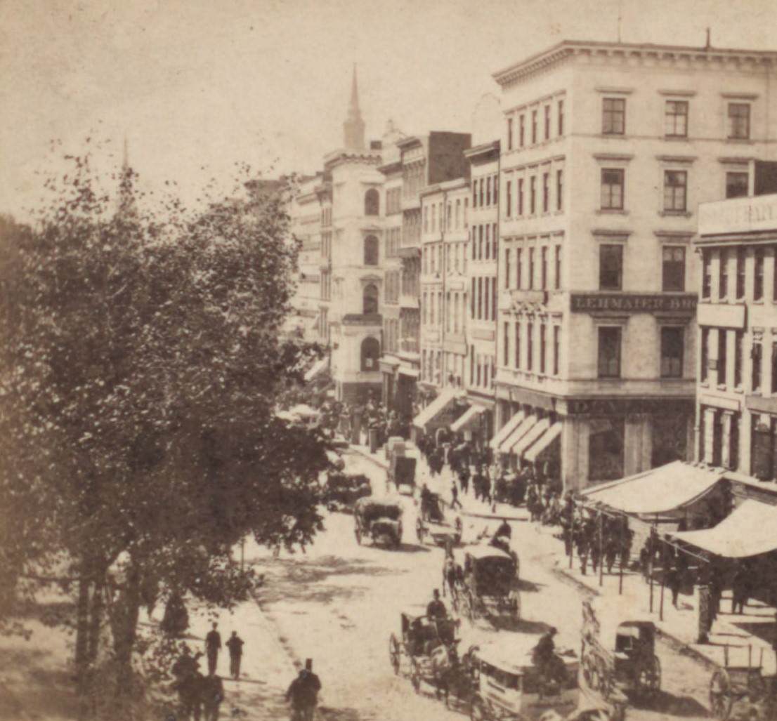 View From Corner Of Chamber St., Looking Down, 1860S.