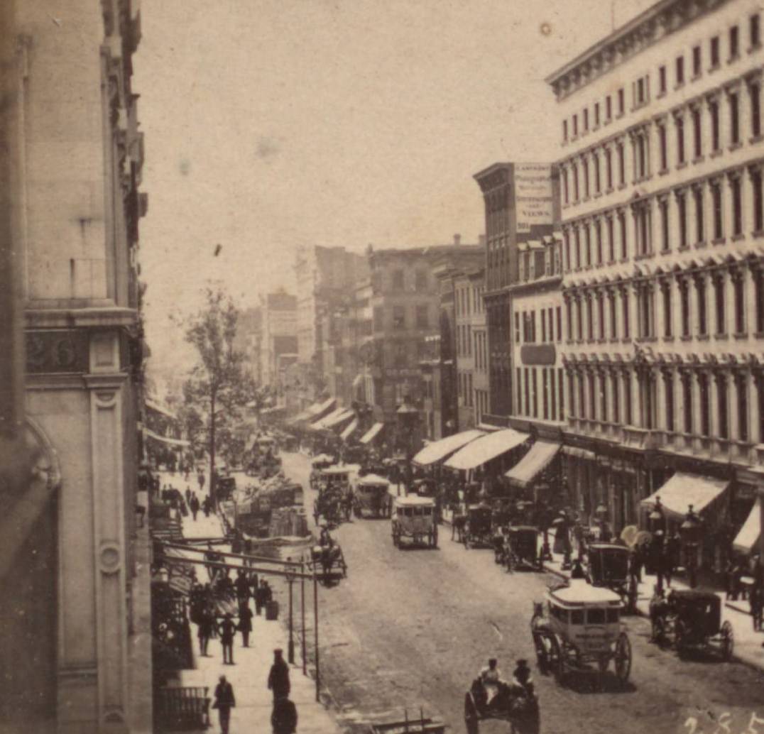 Broadway From The Corner Of Spring Street, Looking South, 1860S.