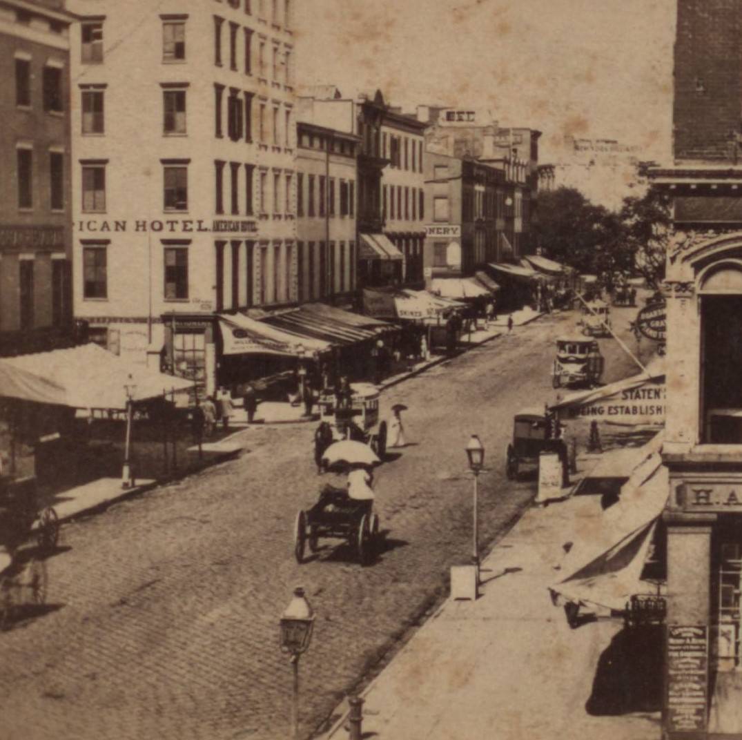 Looking Up Broadway, From The Corner Of Astor Place, 1860S.