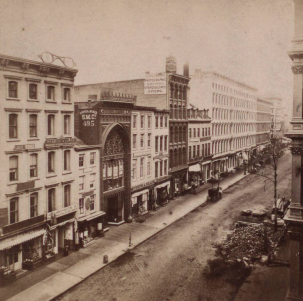 Broadway, From Broome Street, Looking North, 1860S.
