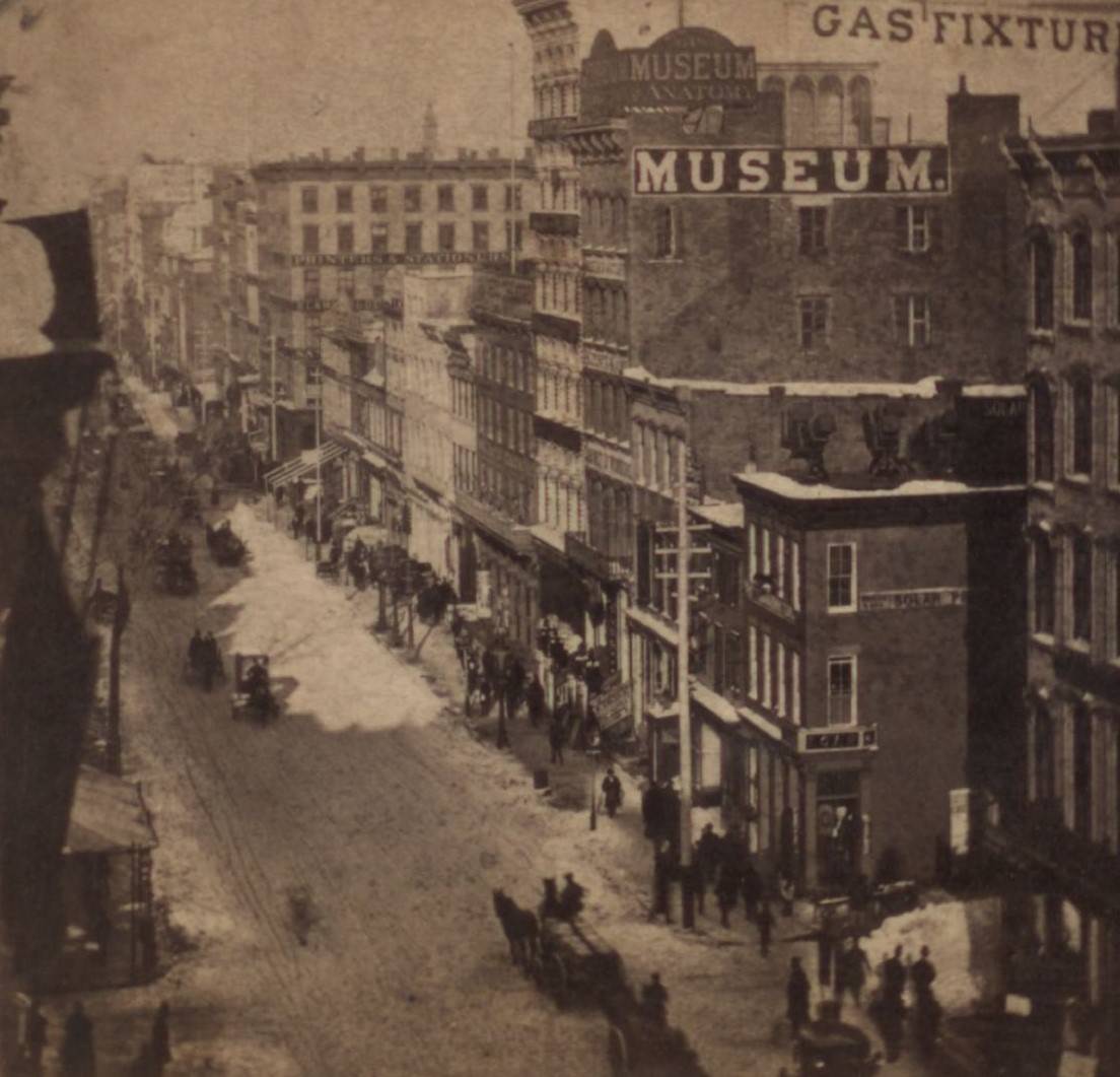 Broadway From Houston Street, Looking North In Winter, 1860S.