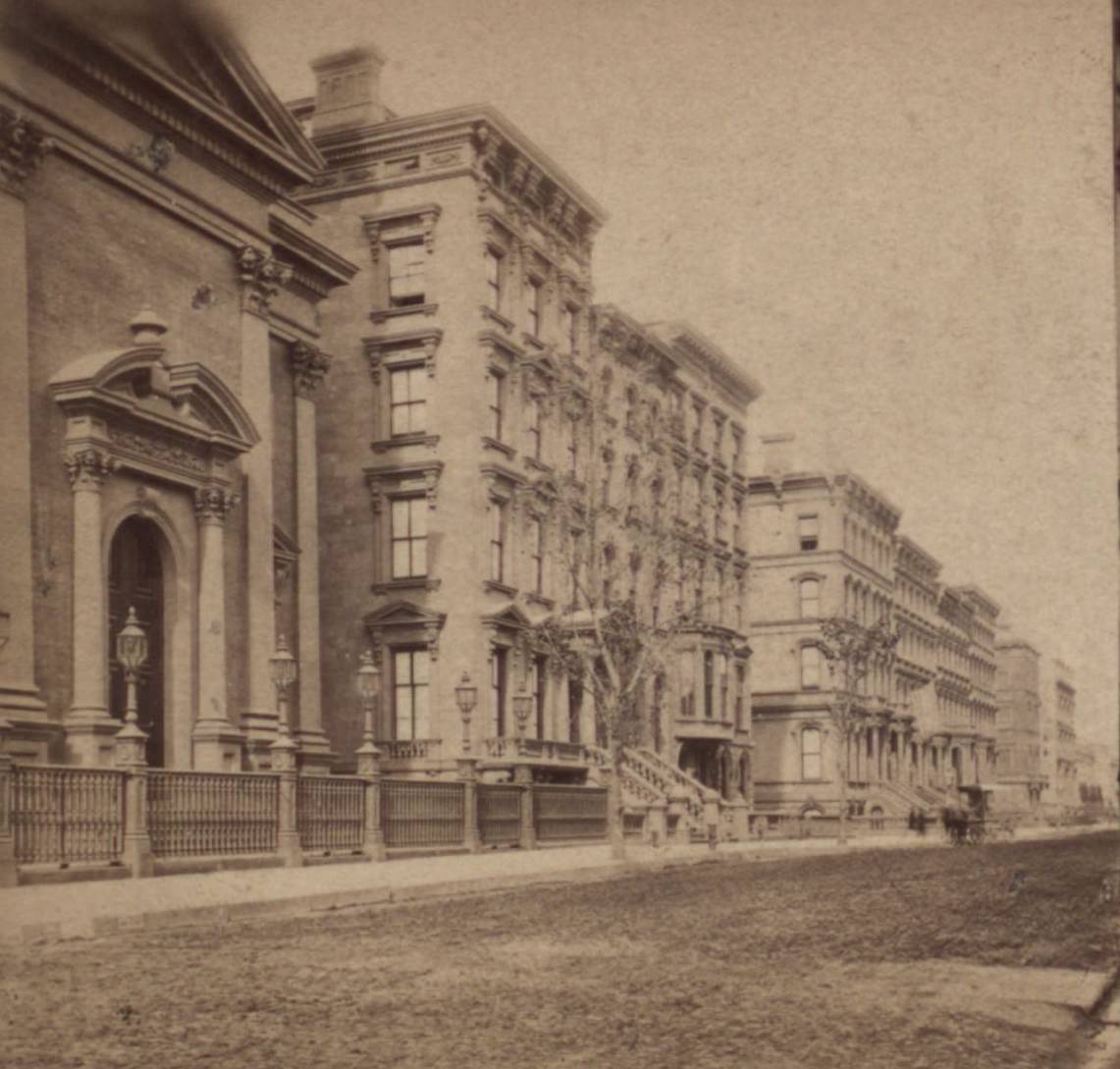 Fifth Avenue And 37Th Street, Looking North, 1860S.