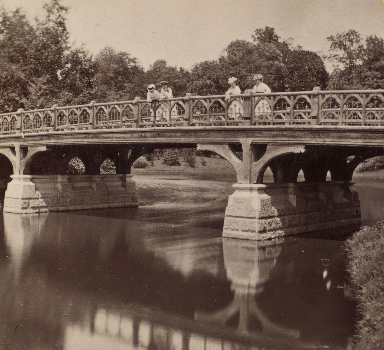 Oak Bridge In Prospect Park, Brooklyn, 1860S