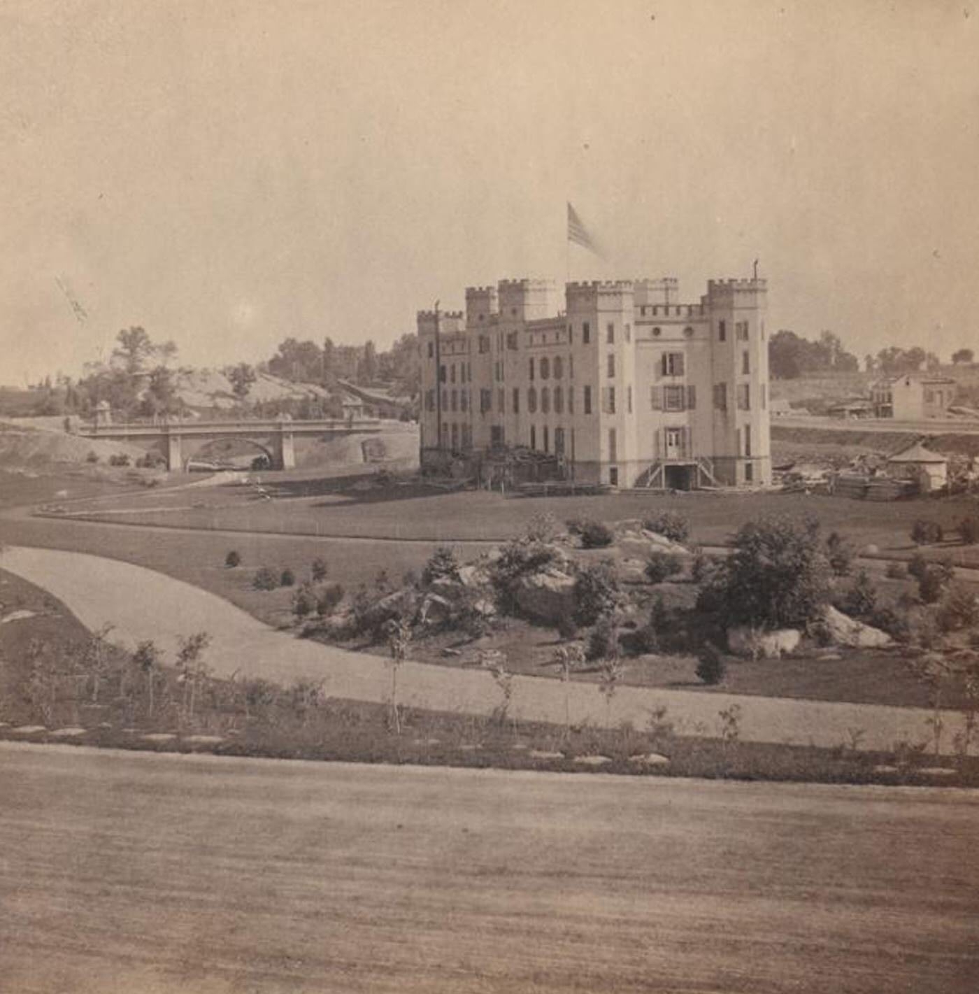 View Of Arsenal From 5Th Avenue Road, 1862.