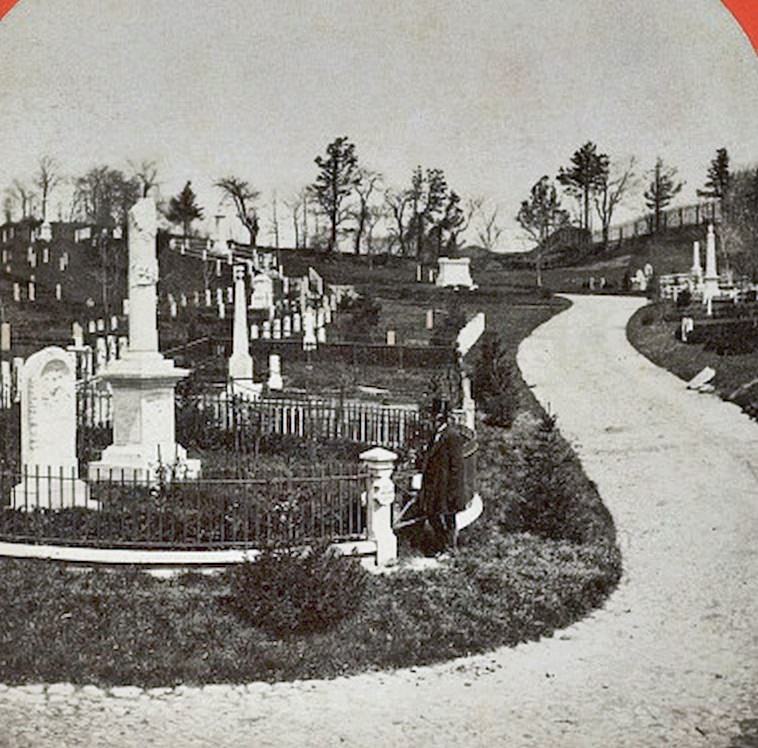 Greenwood Cemetery Landscape, Brooklyn, 1860S