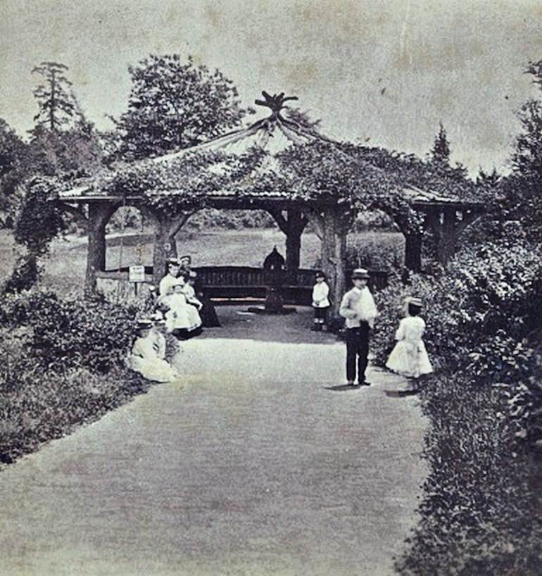 Rustic Arbor In Prospect Park, Brooklyn, 1860S