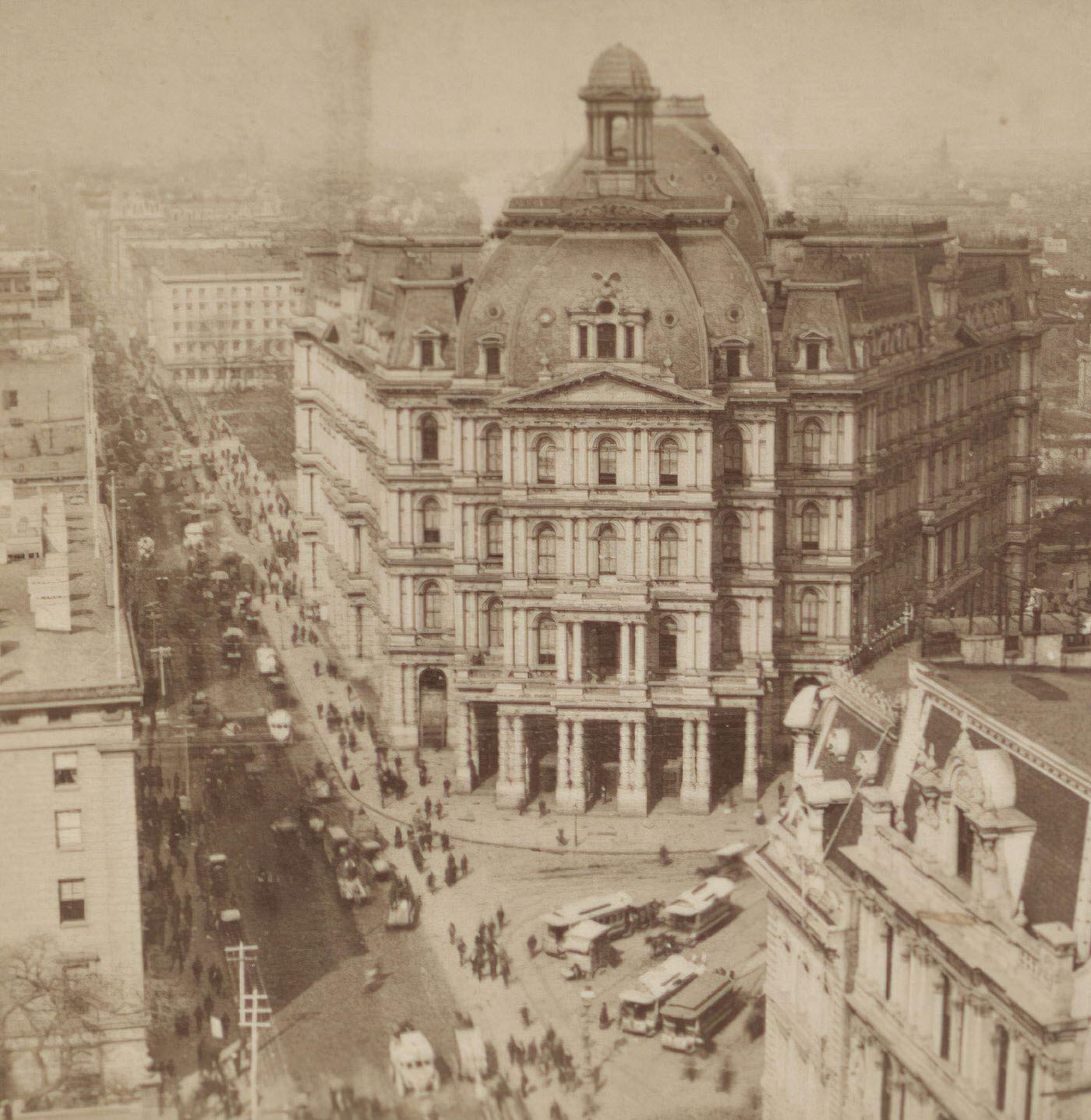 Broadway And Post Office, Manhattan, New York City, 1860S