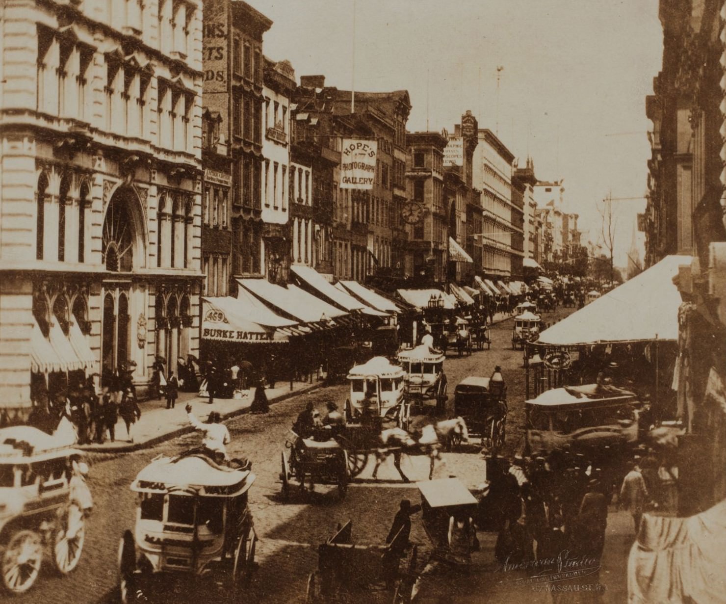 Broadway And Grand Street, Manhattan, 1870S