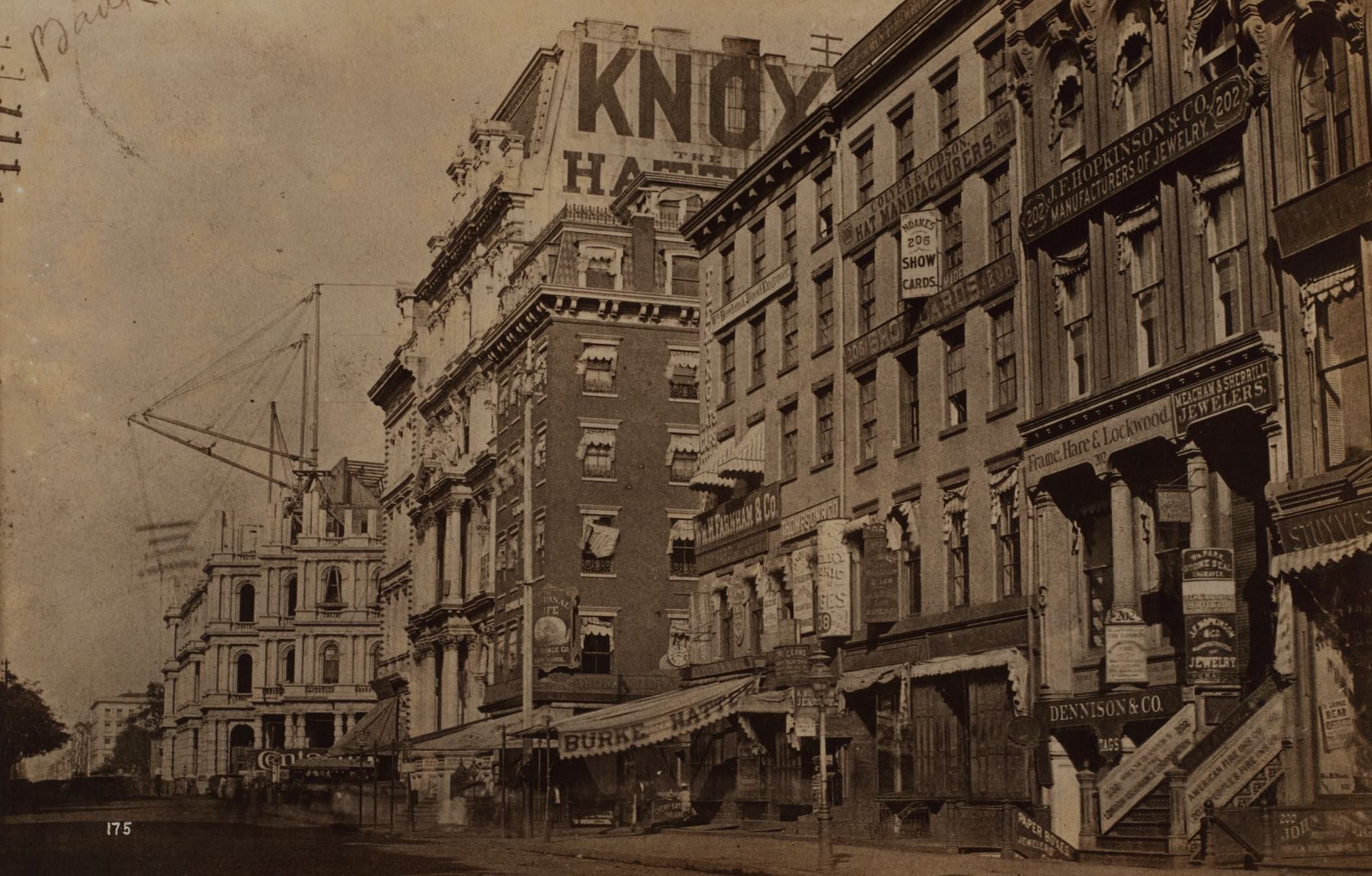 Broadway And Fulton Street, Manhattan, 1870S