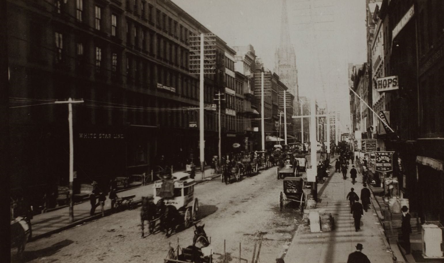 Broadway And Battery Place, Manhattan, 1870S