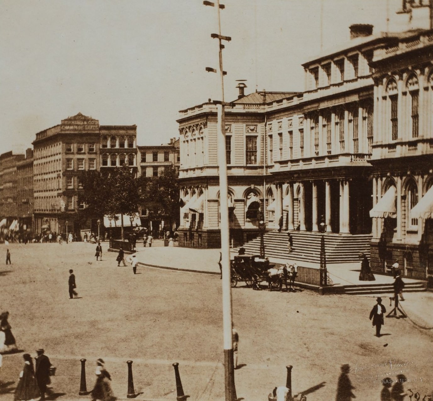 City Hall Park And City Hall, Manhattan, 1870S