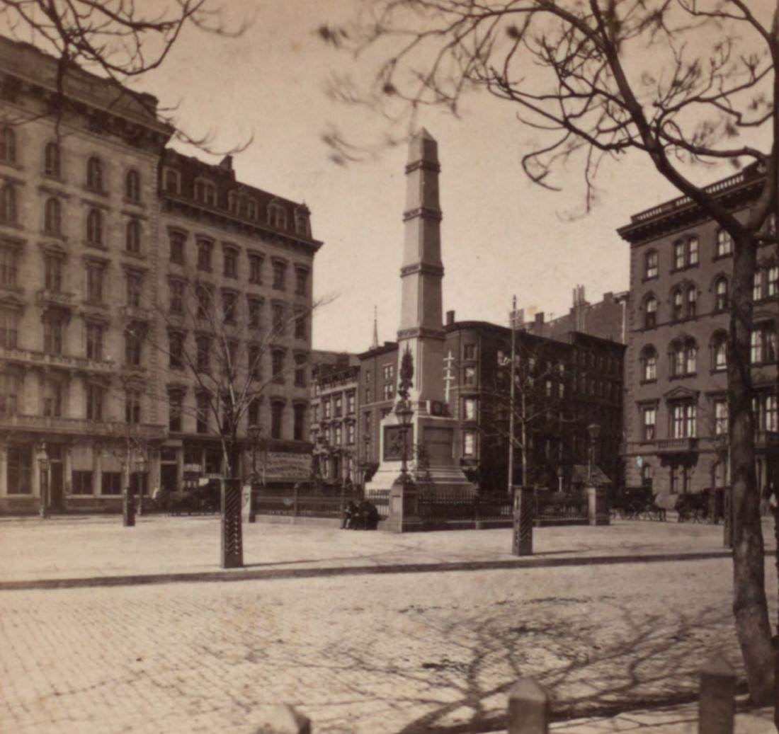 Union Square, Looking North From The Domestic Sewing Machine Co.'S Building, 1870S
