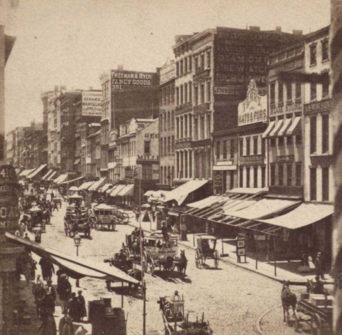 Looking Down Broadway From The Corner Of Canal Street, 1870S