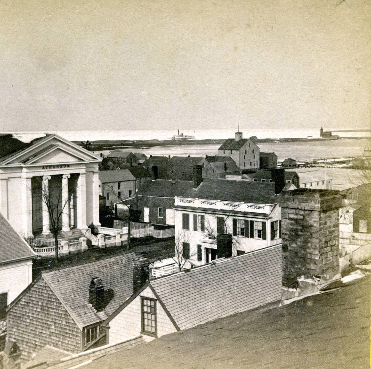 Rooftop View Of Brooklyn In The 1870S, Brooklyn, 1870