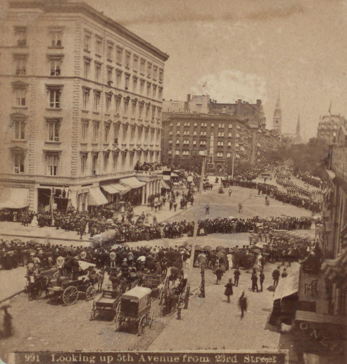 Looking Up 5Th Avenue From 23Rd Street, Manhattan, 1870
