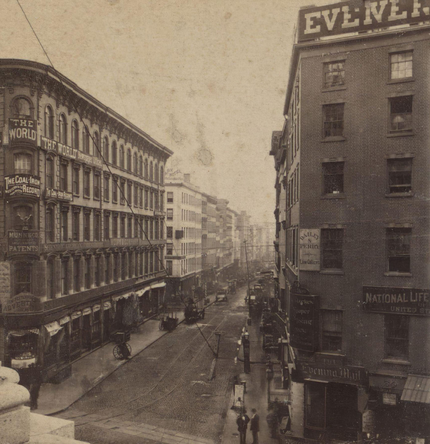 Newspaper Publishers' Buildings, Manhattan, New York City, 1870