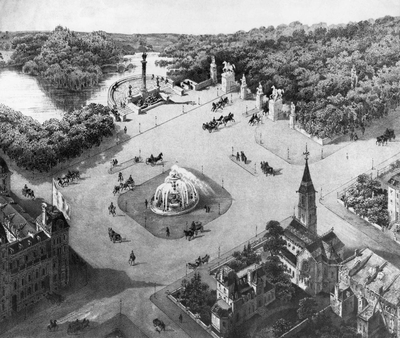 Central Park At The Beginning Of The 1870S, Entrance At Corner Of Fifth Avenue And 59Th Street