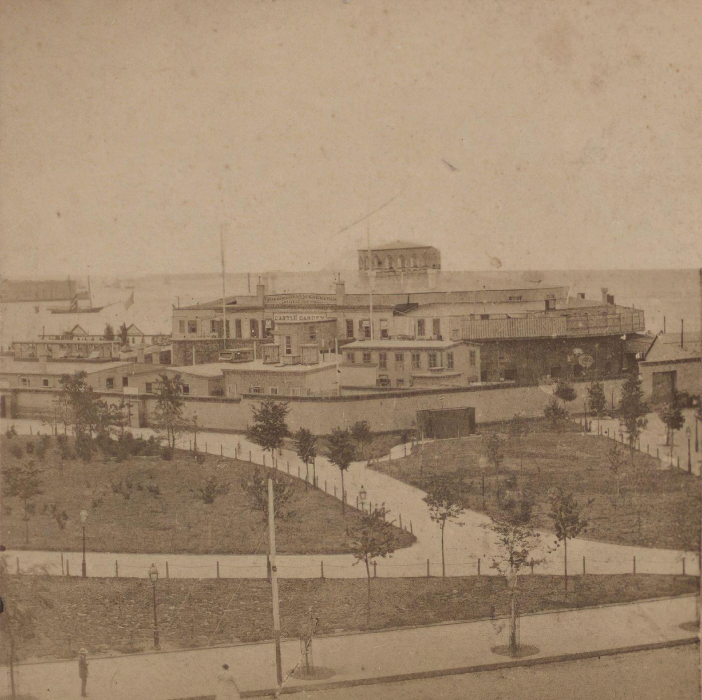 Castle Garden, View Of Grounds, Manhattan, New York City, 1870