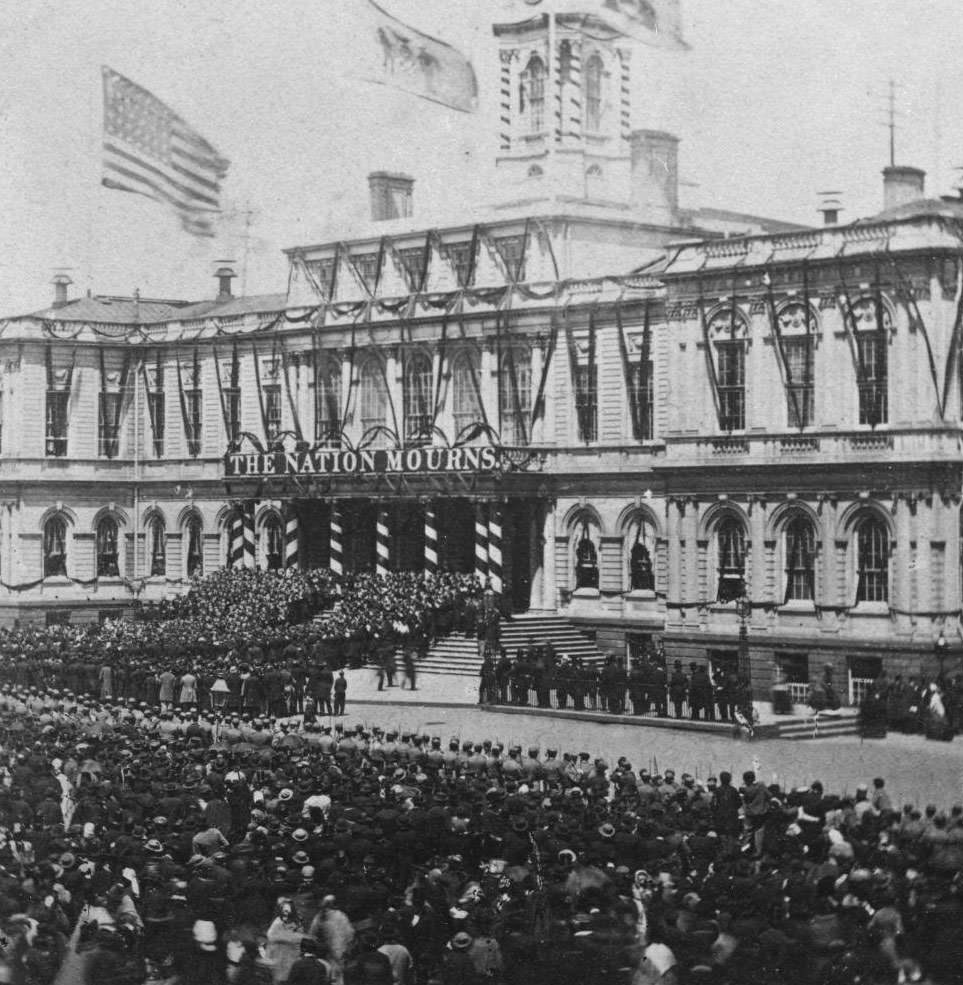 Crowds Gather For Ulysses S. Grant'S Funeral At New York City Hall, 1885