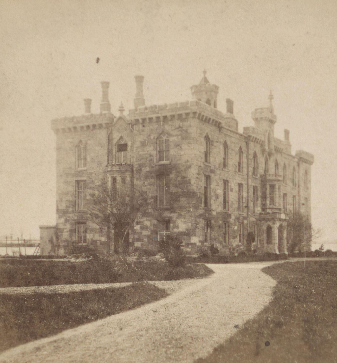 Smallpox Hospital, Black Wells Island, Roosevelt Island, Manhattan, 1880
