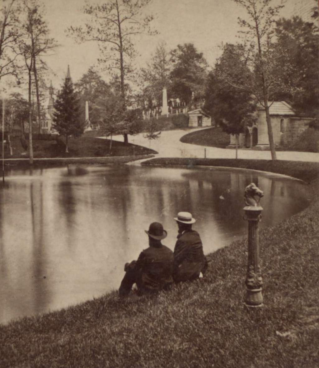 Silver Lake At Greenwood Cemetery, Brooklyn, 1880S