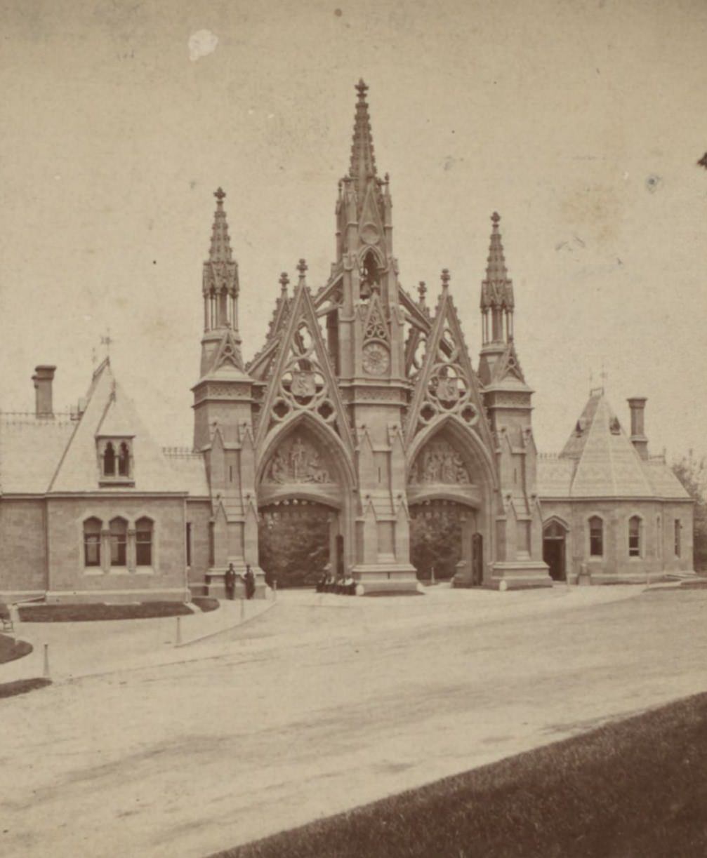 Entrance To Greenwood Cemetery, Brooklyn, 1880S
