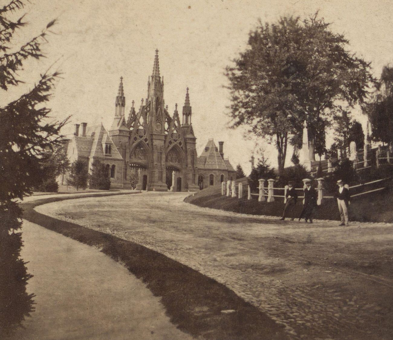 Entrance To Greenwood Cemetery, Brooklyn, 1880