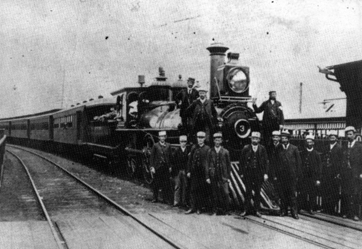 Wood Burning Locomotive No.3, St. George To Mariners Harbor, 1886.