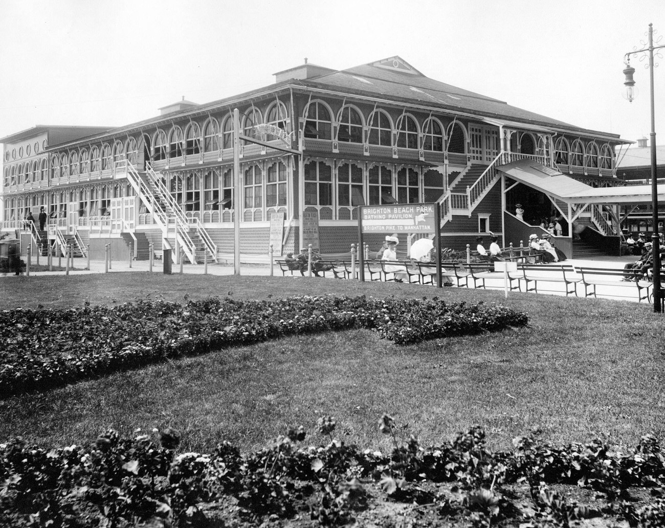 Brighton Beach Park And Bathing Pavilion, Brooklyn, 1895