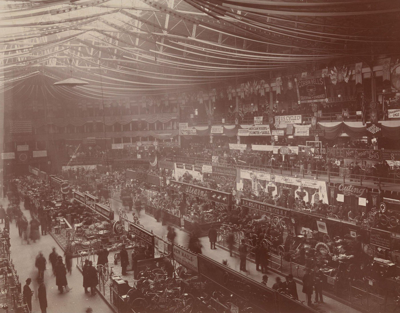 Bicycle Show At Madison Square Garden, 1890S