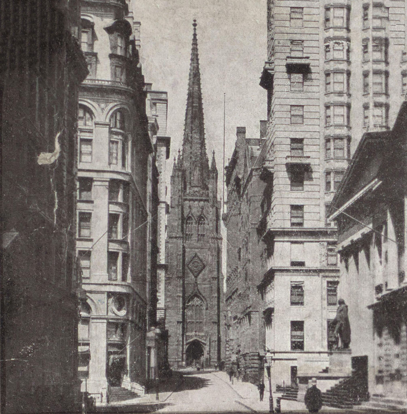 Wall Street And Trinity Church, Manhattan, 1890