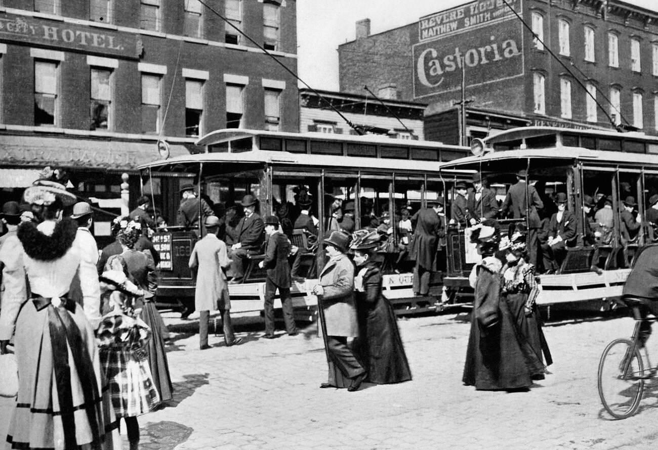 Taking The Trolley Through Queens, 1890S.