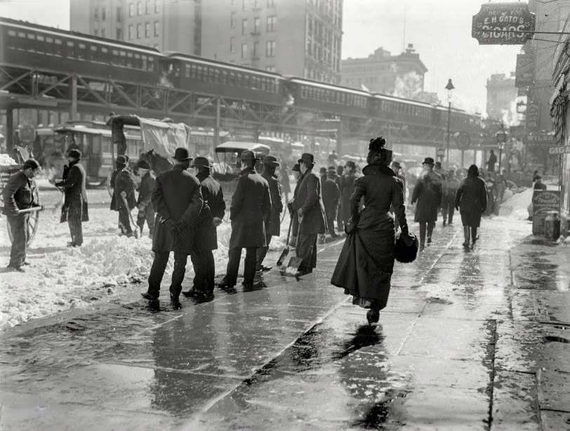 Blizzard In New York City, 1899.