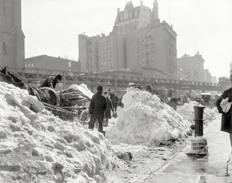 Cleaning The Streets After New York Snowstorm, 1899