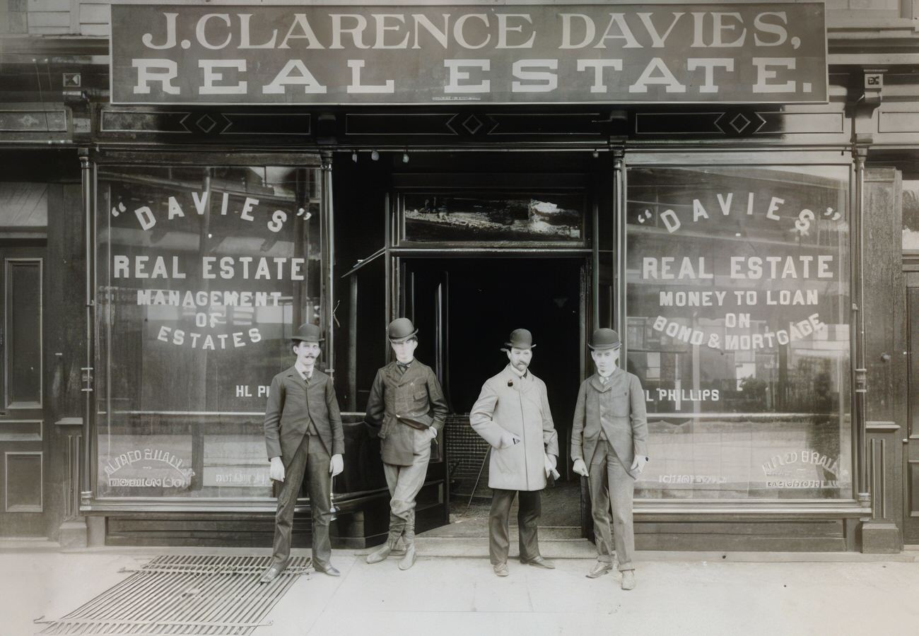 J. Clarence Davies Real Estate Office, Circa 1894.