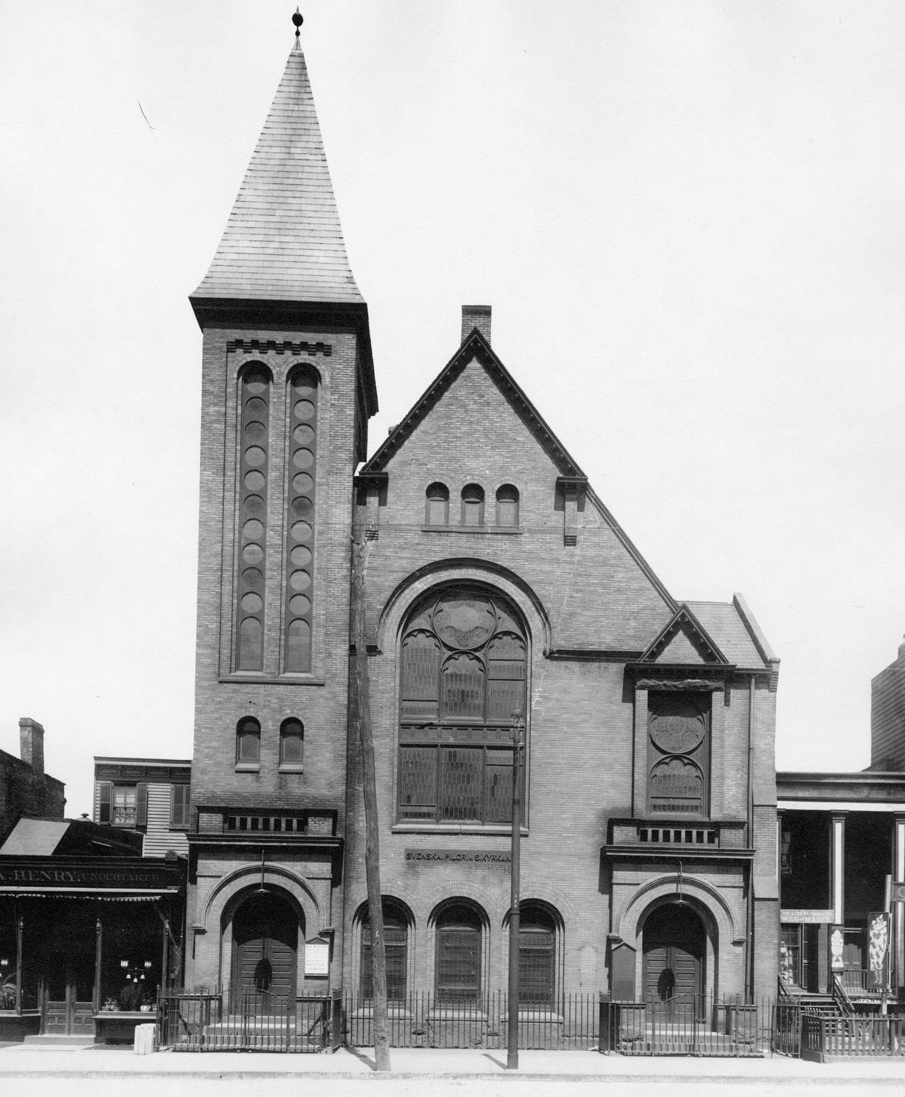 Swedish Evangelical Congregational Church On Atlantic Avenue, Brooklyn, 1890S