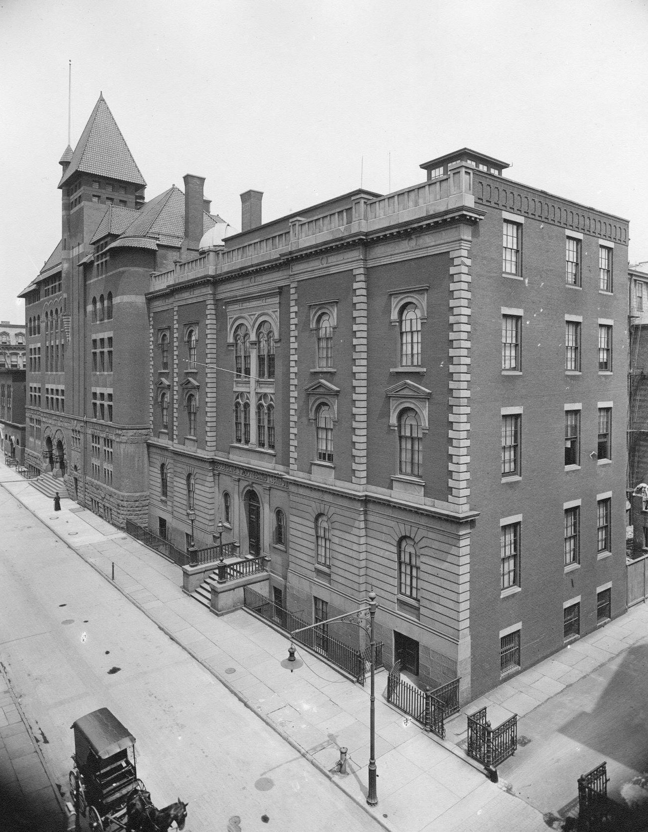 Collegiate And Polytechnic Institute On Livingston At Court Street, Brooklyn, 1895
