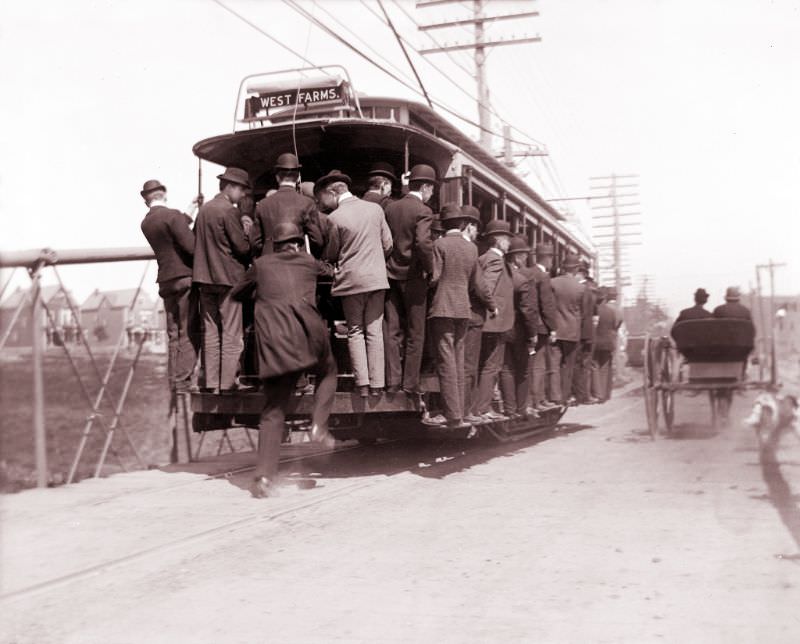 Trolley Car To West Farms, The Bronx, 1900