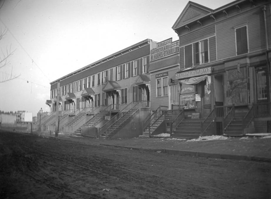 A Block Of Row Houses In Tremont, Bronx, 1902.