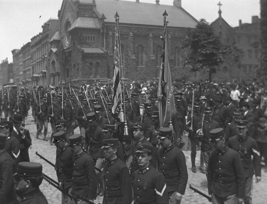 Men Of The 71St Regiment In A Decoration Day Parade, Bronx, 1901