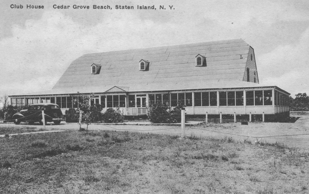 Club House In Cedar Grove Beach, Staten Island, 1900.