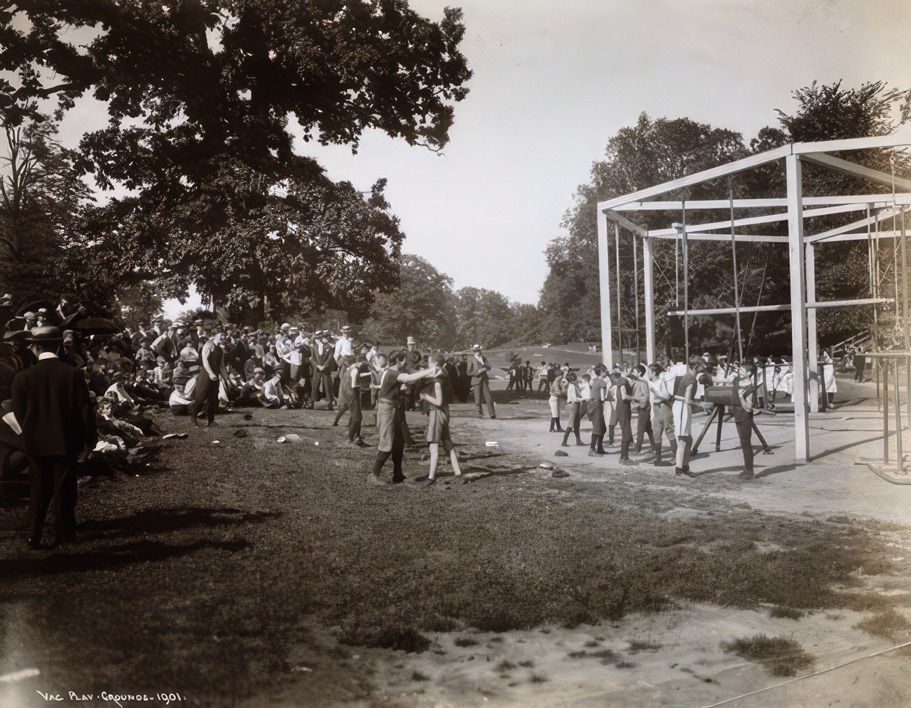 Boys Boxing At Crotona Park'S Vacation Playground, 1901.