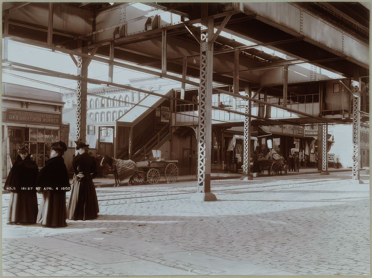 161St Street, 1900, Looking Northwest Across Third Avenue.