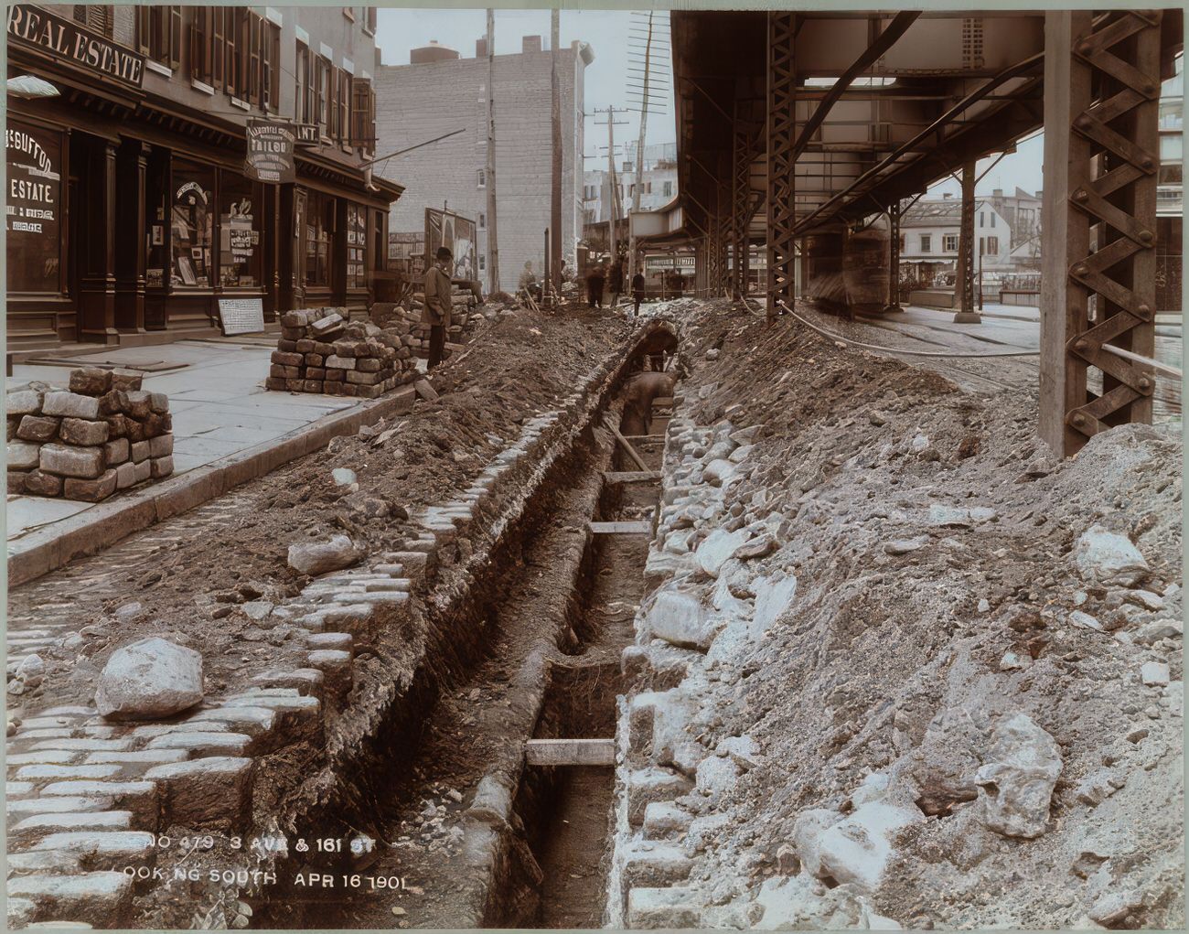 3Rd Avenue &Amp;Amp; 161St Street Looking South, 1901.