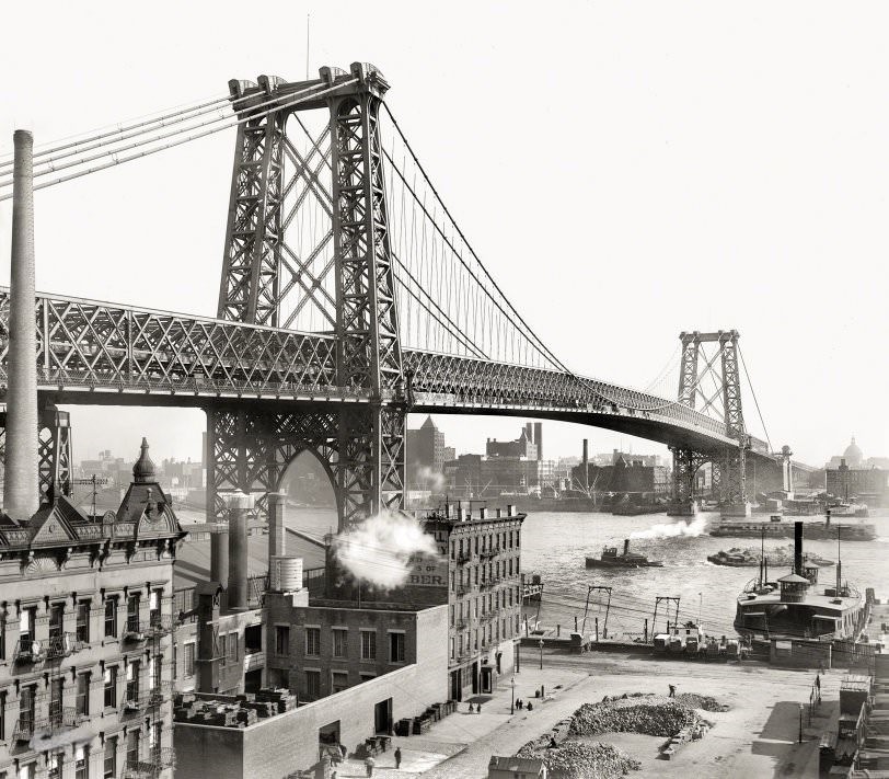 Williamsburg Bridge From Brooklyn, 1905