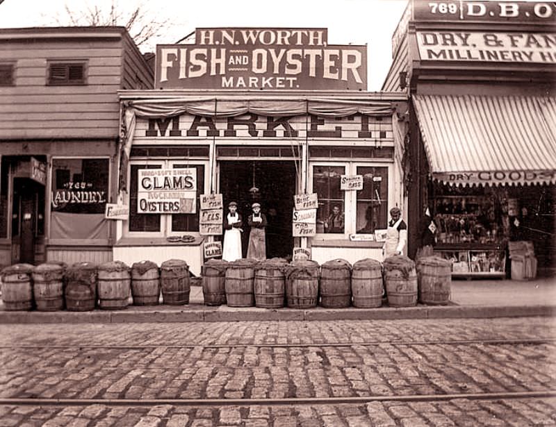 H.n. Worth Fish &Amp;Amp; Oyster Market, 767 (Now 505) East Tremont Avenue, The Bronx, 1904