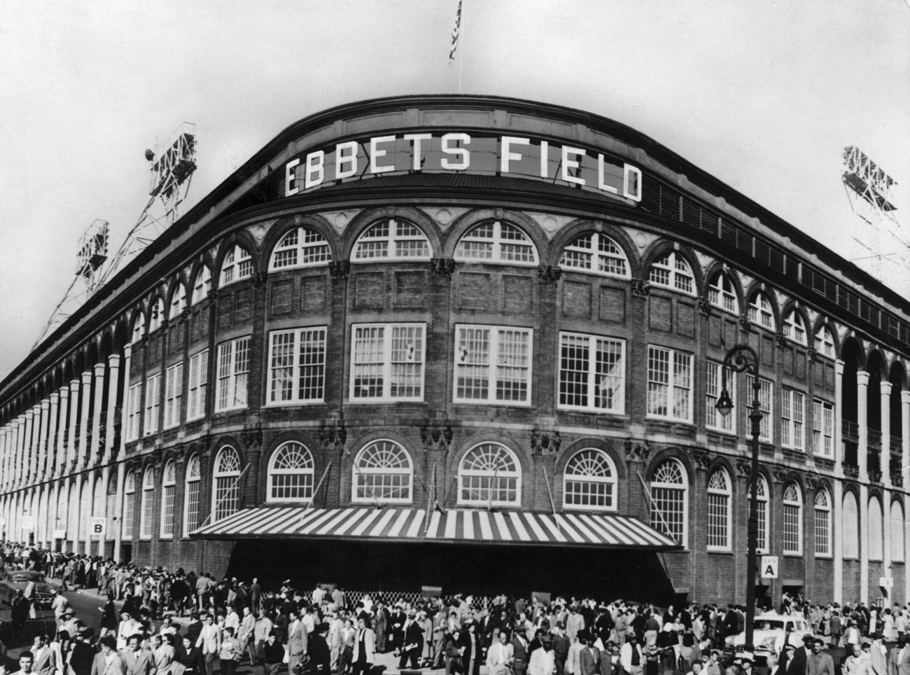 Front Exterior View Of Ebbets Field, Home Of The Brooklyn Dodgers, 1913