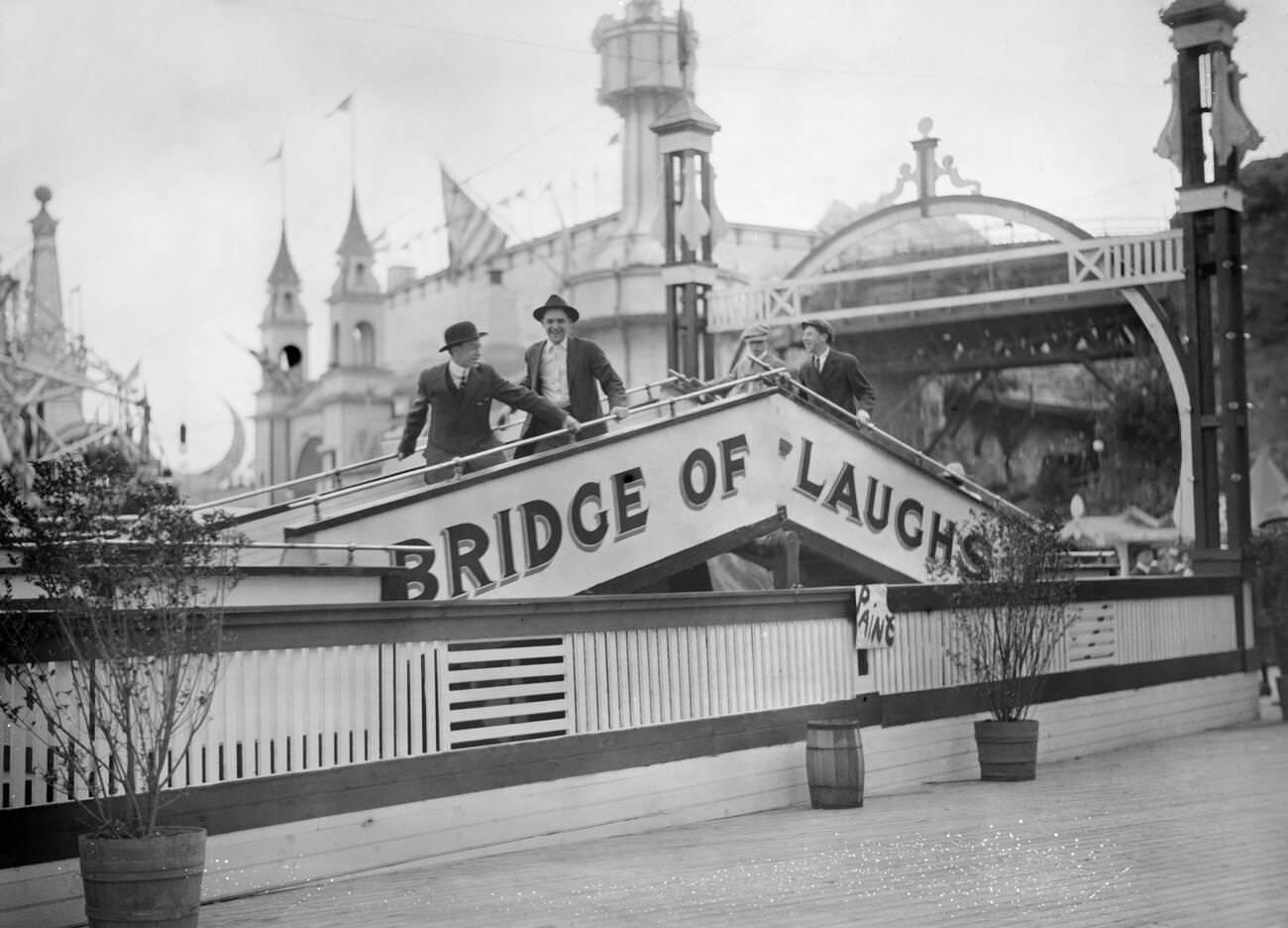 Bridge Of Laughs At Luna Park In Coney Island, Brooklyn, 1912.